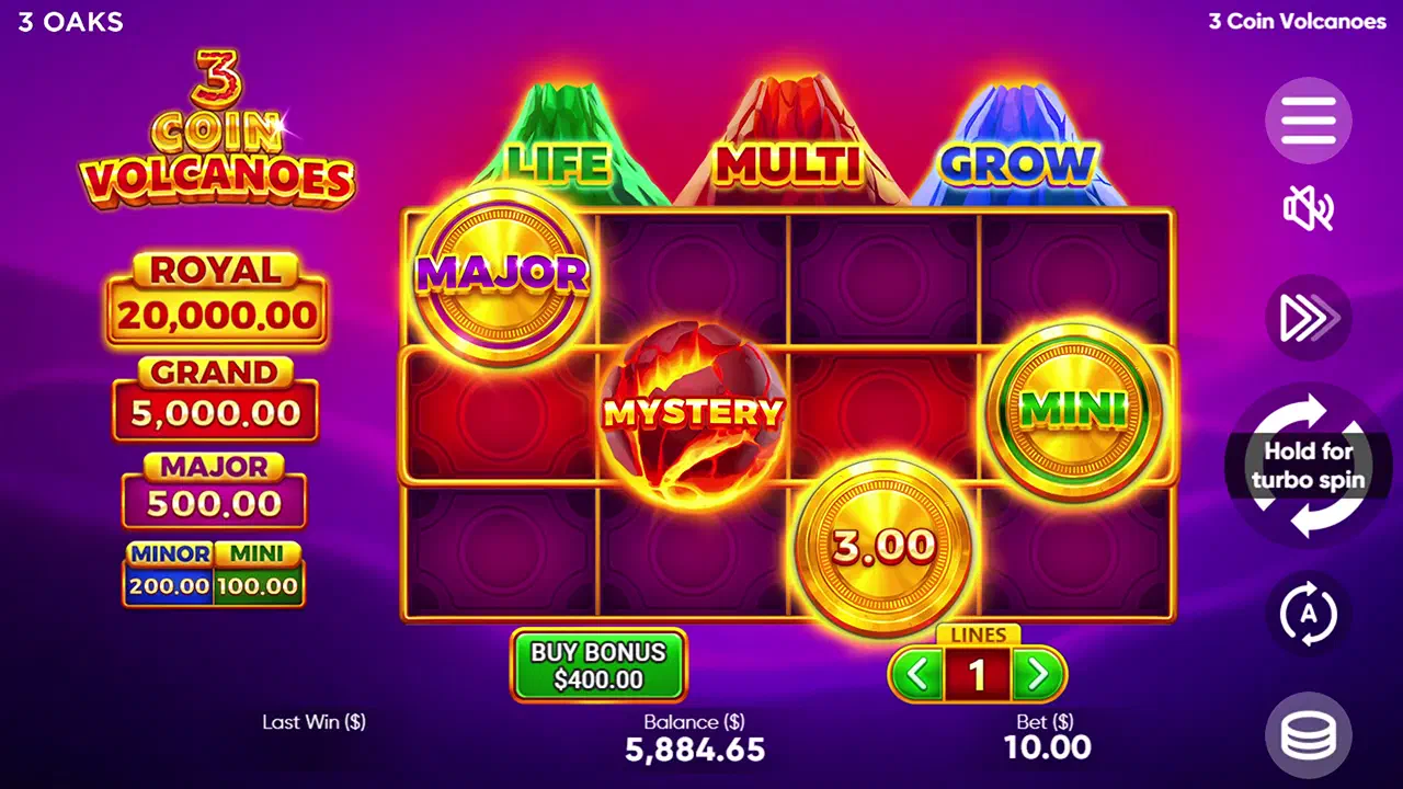 3 Coin Volcanoes slot