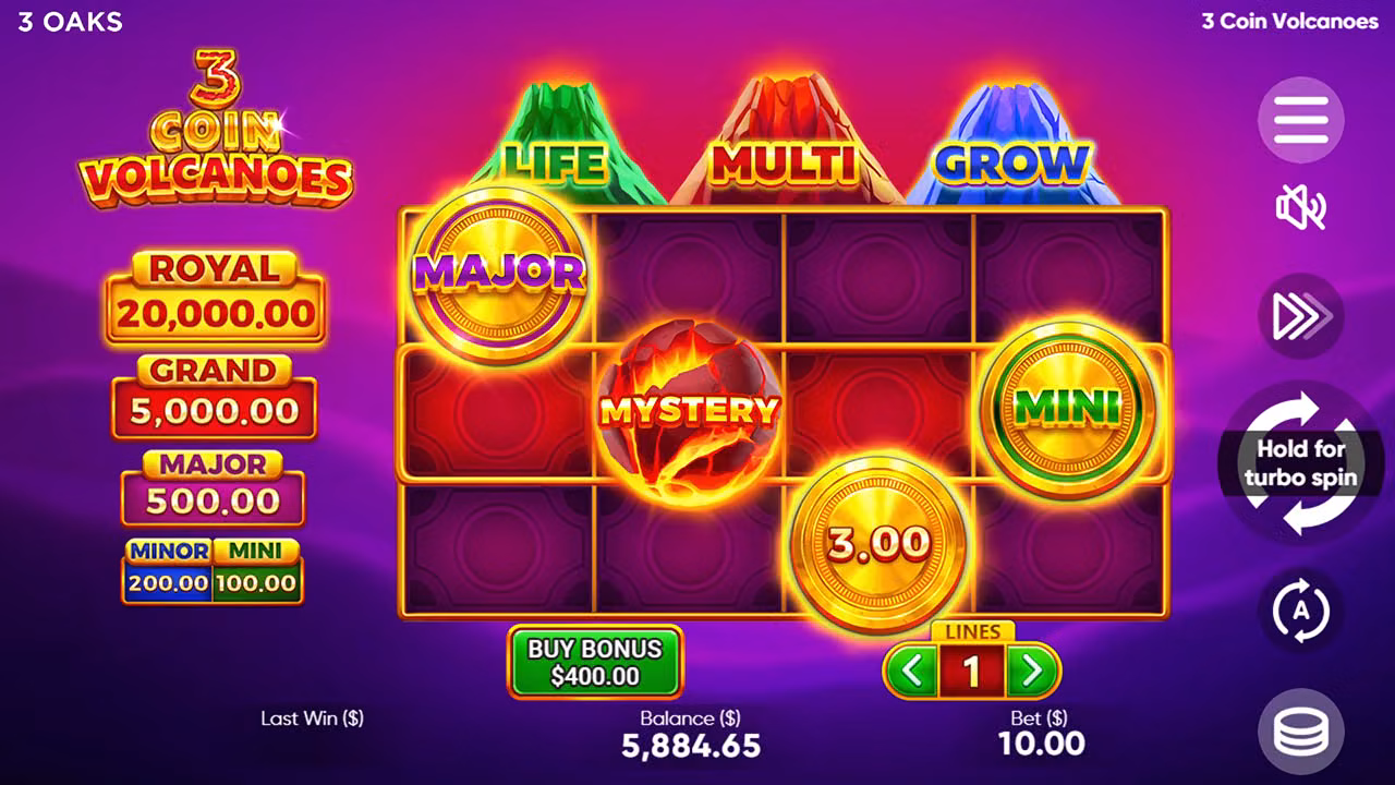3 Coin Volcanoes slot