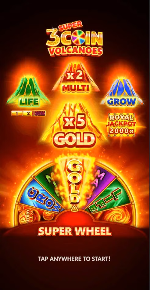3 Super Coin Volcanoes App: die Zugänge, die es gibt