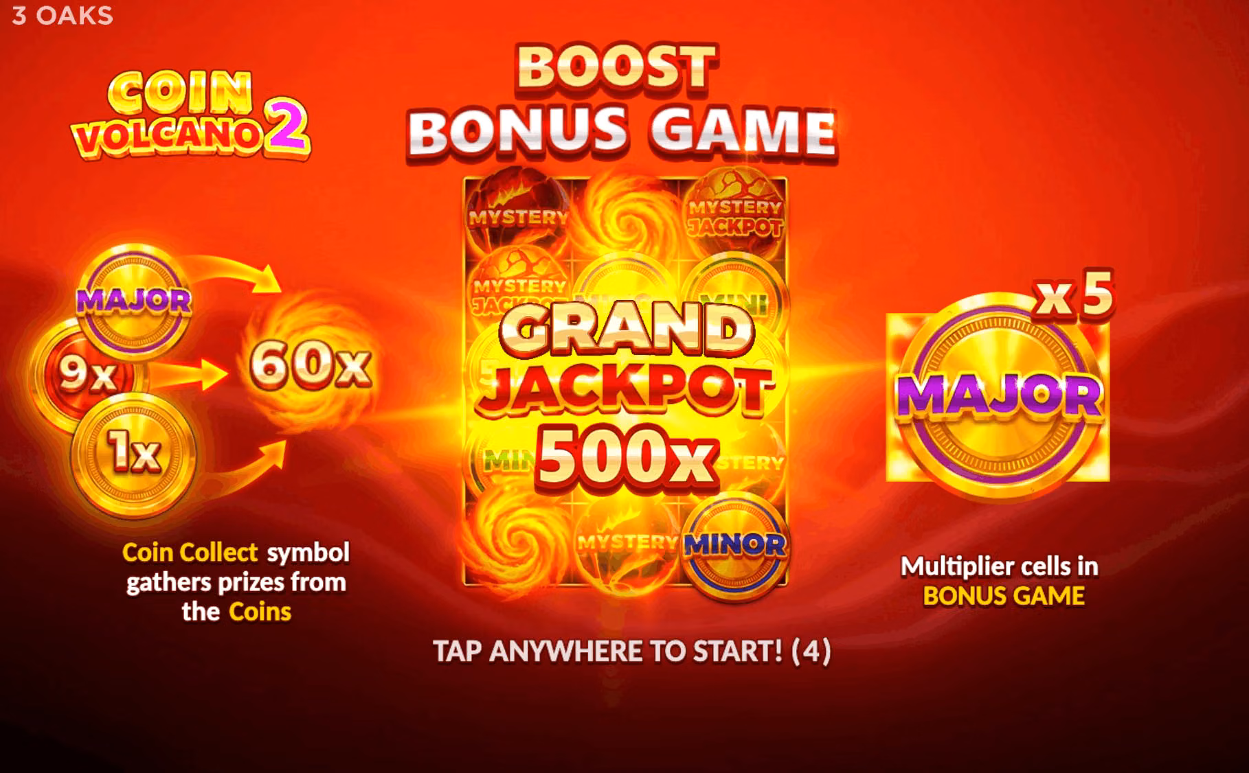 Coin Volcano 2 Boost Bonus Game