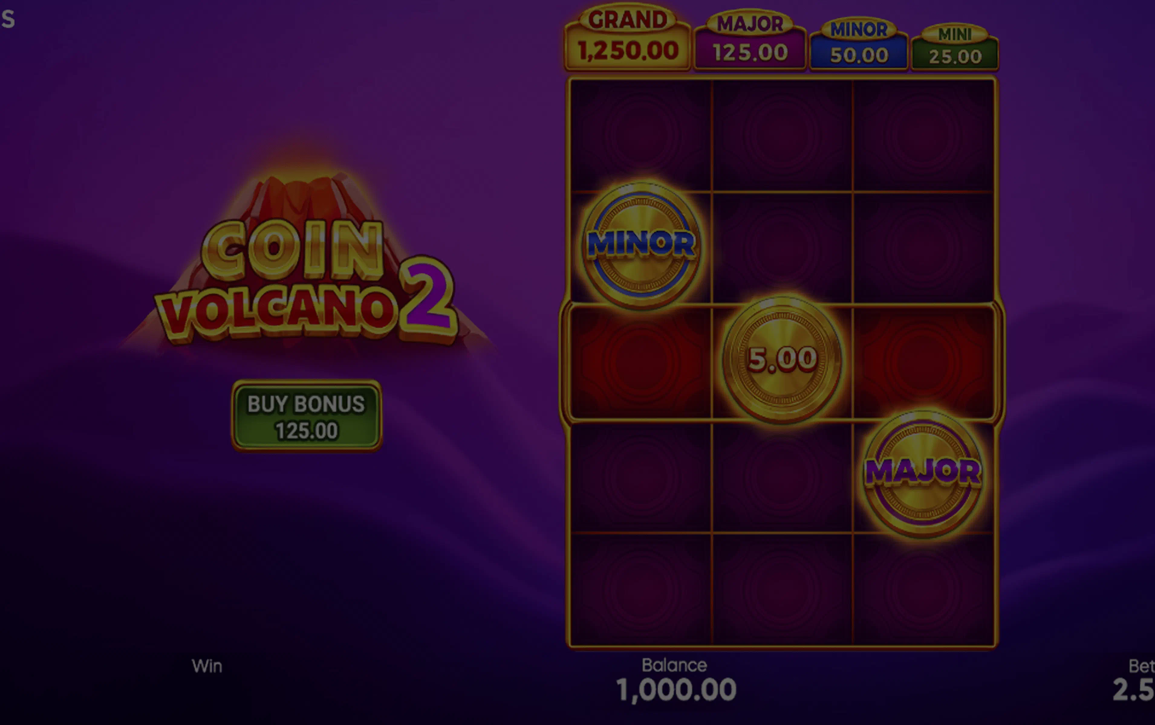 Coin Volcano 2 demo, play for free
