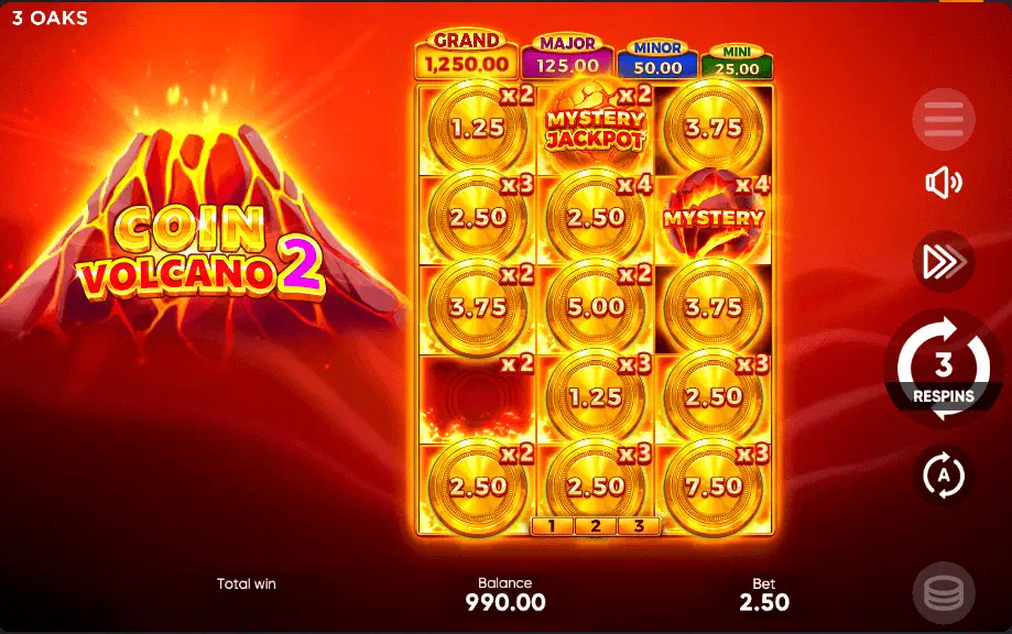 Coin Volcano 2 slot gameplay