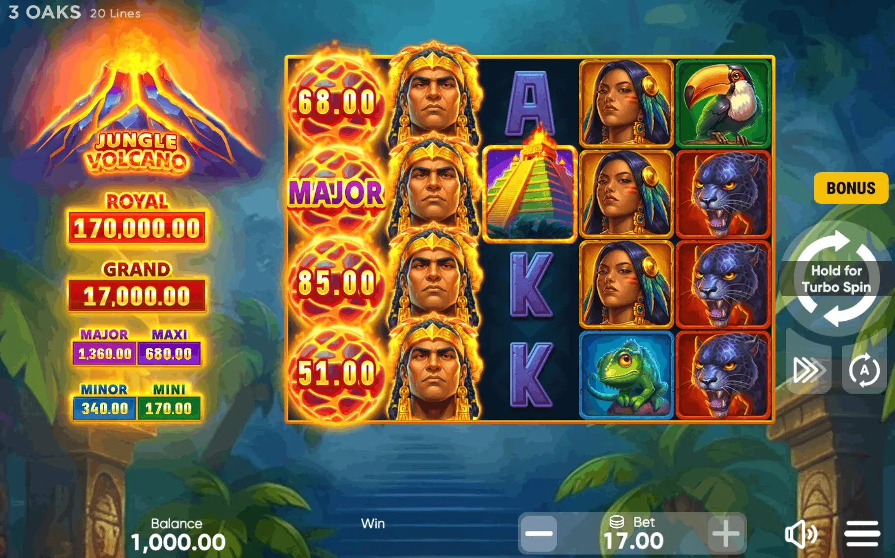 Jungle Volcano, partida en ordenador