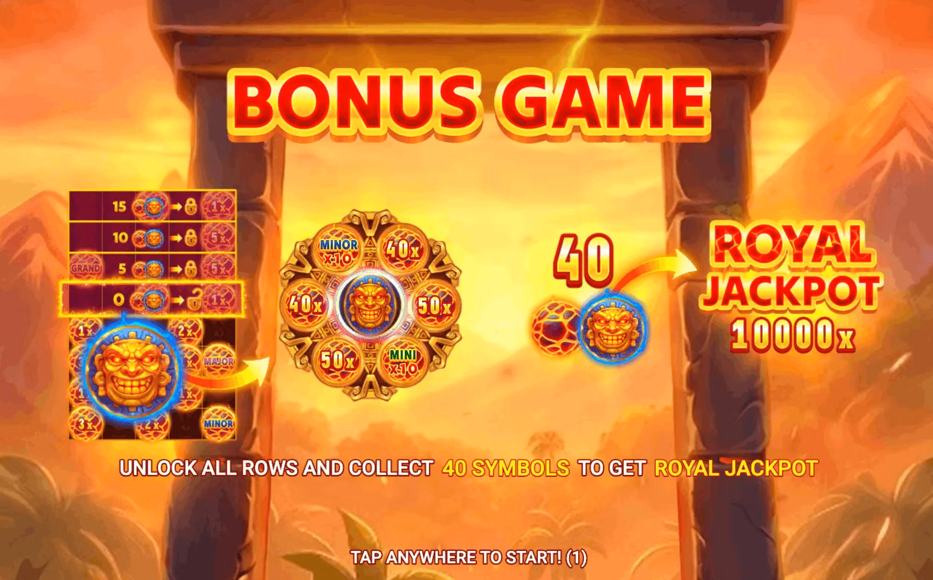 Jungle Volcano — partida en ordenador